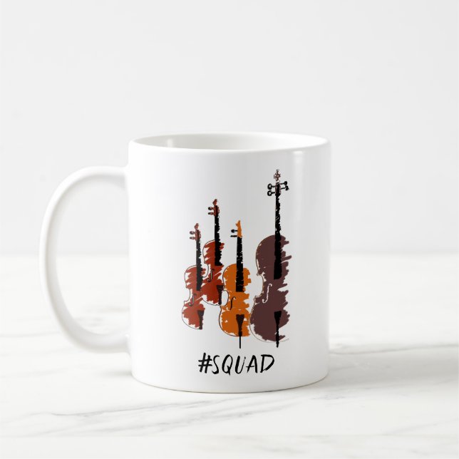 Strings Squad Music Instruments Coffee Mug (Left)