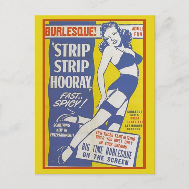 Strip Tease Girls show Postcard (Front)