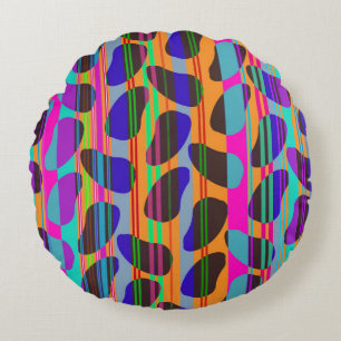 Stripe Beans Round Pillow