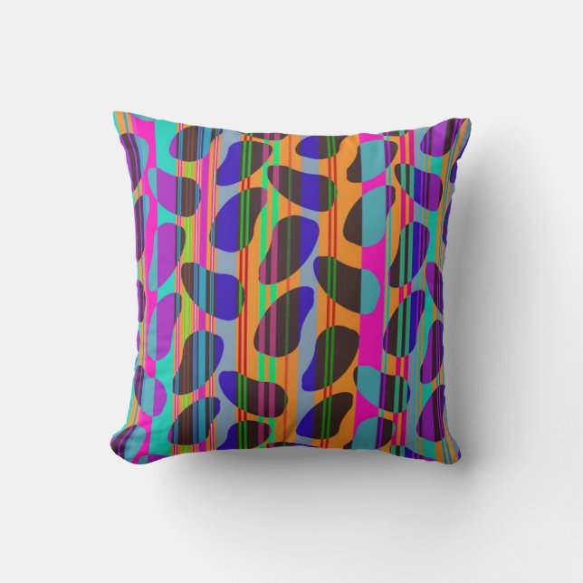 Stripe Beans Throw Pillow (Front)