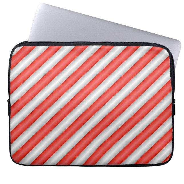 Stripe candy pattern laptop sleeve (Front)