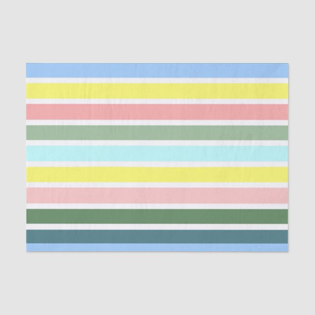 Stripe Colours of Bermuda Tissue Paper (Front)