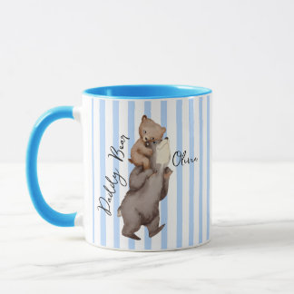 Stripe Daddy Bear Father's Day Gift For Dad Mug