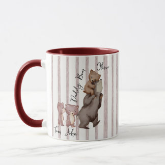 Stripe Daddy Bear Father's Day Gift For Dad Mug
