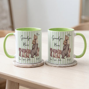 Stripe Daddy Bear Father's Day Gift For Dad Mug