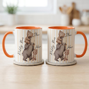 Stripe Daddy Bear Father's Day Gift For Dad Mug