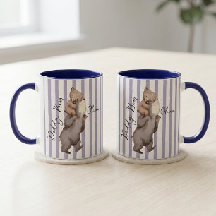 Stripe Daddy Bear Father's Day Gift For Dad Mug