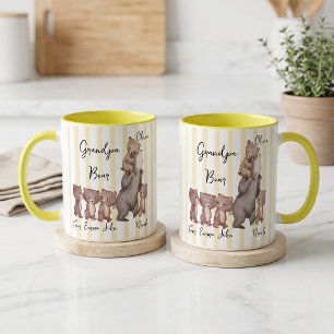 Stripe Daddy Bear Father's Day Gift For Dad Mug