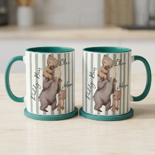 Stripe Daddy Bear Father's Day Gift For Dad Mug