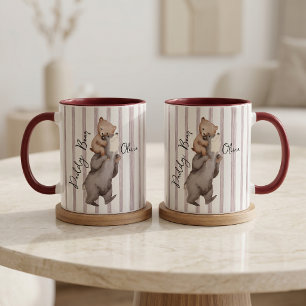 Stripe Daddy Bear Father's Day Gift For Dad Mug