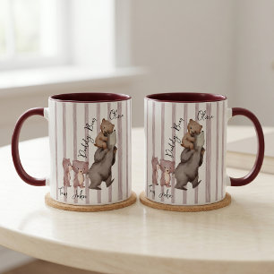 Stripe Daddy Bear Father's Day Gift For Dad Mug
