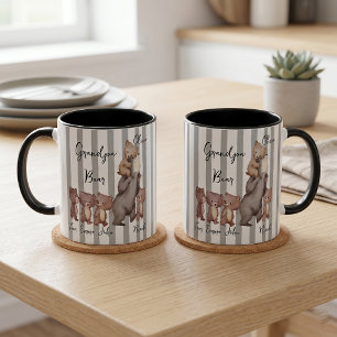 Stripe Daddy Bear Father's Day Gift For Dad Mug