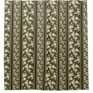 Stripe Dainty Flowers Dusty Fawn Background