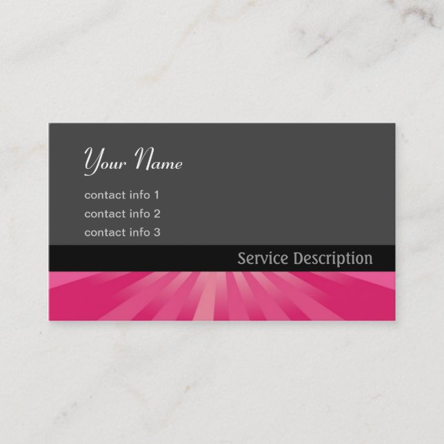 Stripe Glow Envelope Pink Business Card (Front)