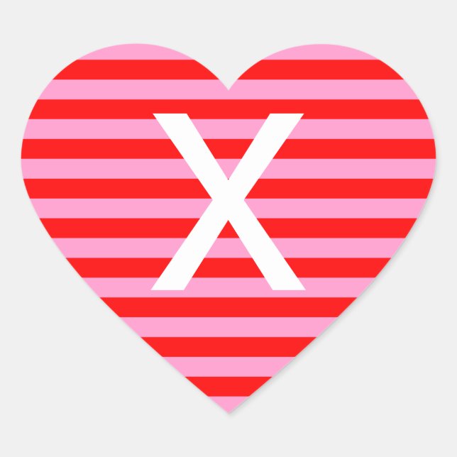Stripe Heart Sticker (Front)