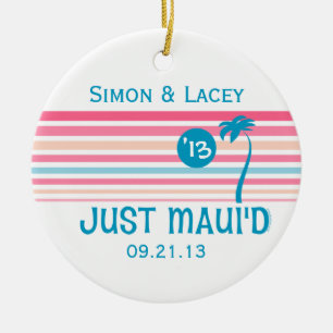 Stripe Just Maui'd Ceramic Ornament