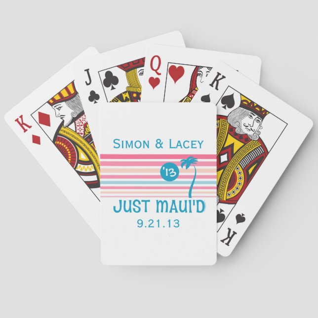 Stripe Just Maui'd Playing Cards (Back)
