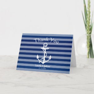 Stripe Nautical Design - Thank You Card