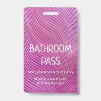 Stripe Pattern Back To School Bathroom Hall Pass