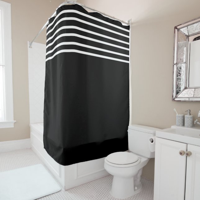 Stripe Pattern Black White Theme Decor Elegant (In Situ)