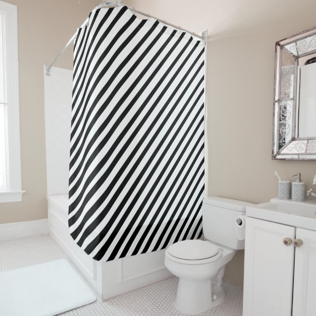 Stripe Pattern Camouflage Diagonal Black White (In Situ)