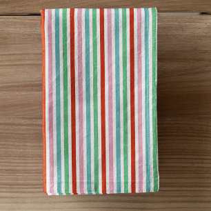 Stripe Pattern   Modern Colourful Christmas Cheer Hand Towel
