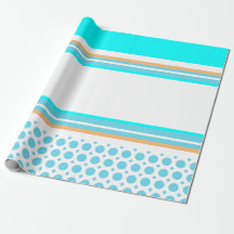 Stripe Pattern Orange Aqua Blue Party
