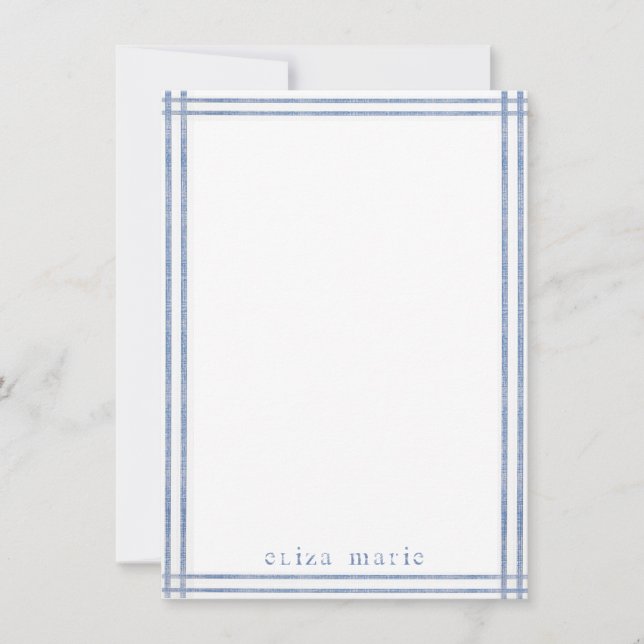 Stripe Personalized Notecard (Front)