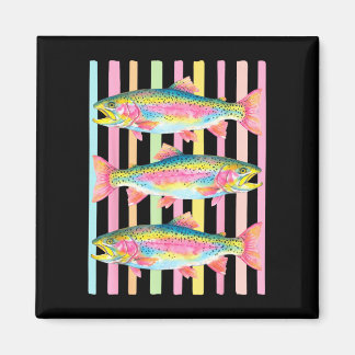 Stripe rainbow trout fishing outdoor fish summer magnet