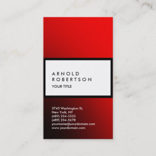 Stripe Red White Trendy Professional Business Card