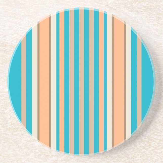 Stripe Series---Blue & Tan coaster (Front)