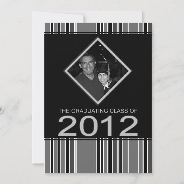 striped 2012 graduation announcement (Front)