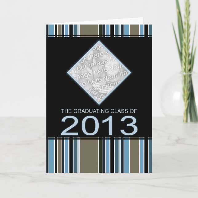 striped 2013 graduation announcement (Front)