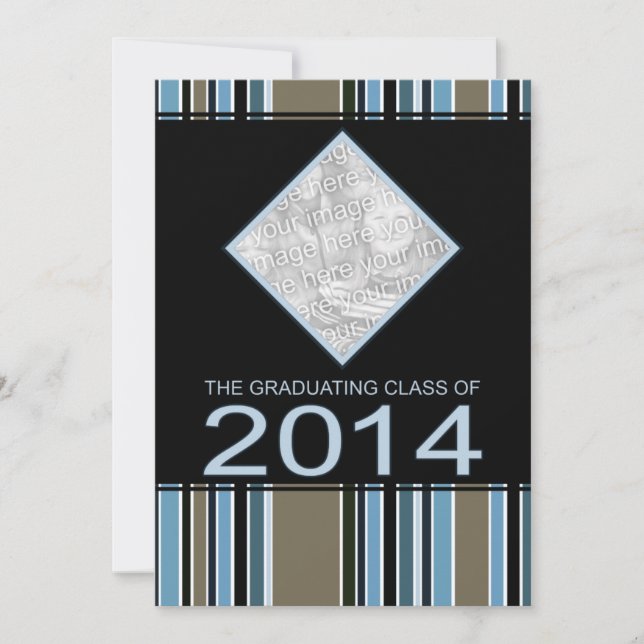 striped 2013 graduation announcement (Front)