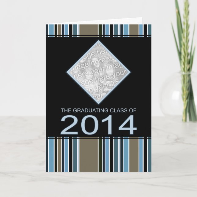 striped 2014 graduation announcement (Front)