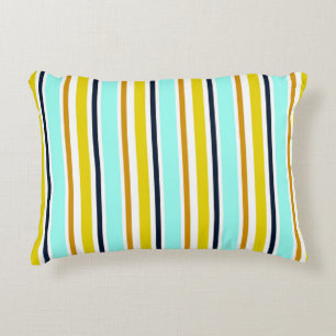 Striped abstract background with color stripes. Vi Accent Pillow