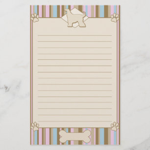 Striped Afghan Hound Stationery