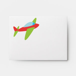 Striped Airplane Valentine's Envelopes