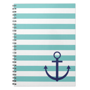 Striped anchor notebook