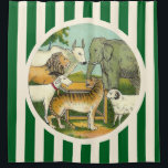 Striped Animal Menagerie<br><div class="desc">A wonderful vintage illustration of a menagerie of animals. It makes a stunning shower curtain.</div>