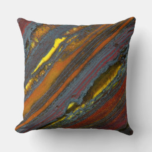 Striped Australian Tiger Eye Throw Pillow