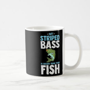 Striped B Fishing Funny Fish Atlantic Rockfish  Coffee Mug