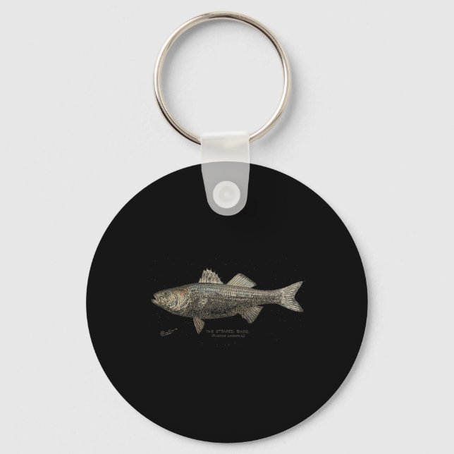 Striped B Fishing  Keychain (Front)