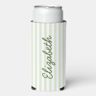 Striped Bachelorette Party Favour Slim Seltzer Can Cooler