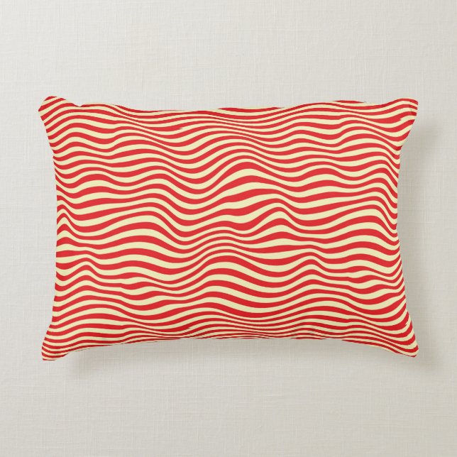 Striped background accent pillow (Front)