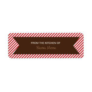 Striped Background Kitchen Labels