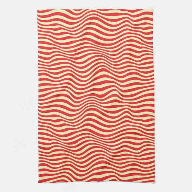 Striped background kitchen towel (Vertical)