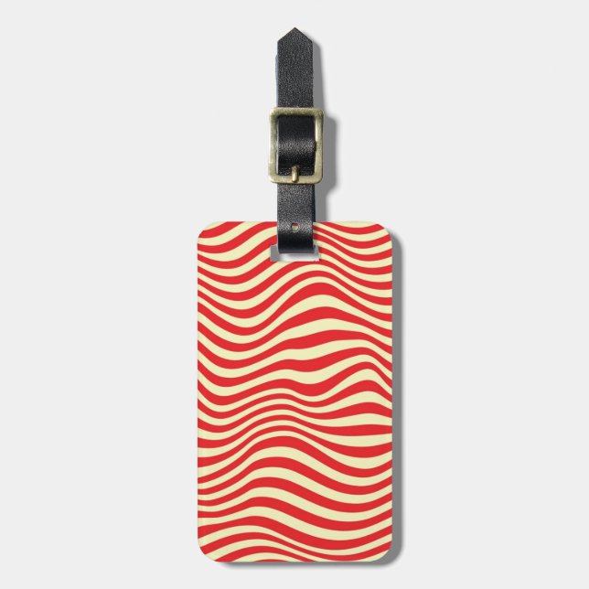 Striped background luggage tag (Front Vertical)
