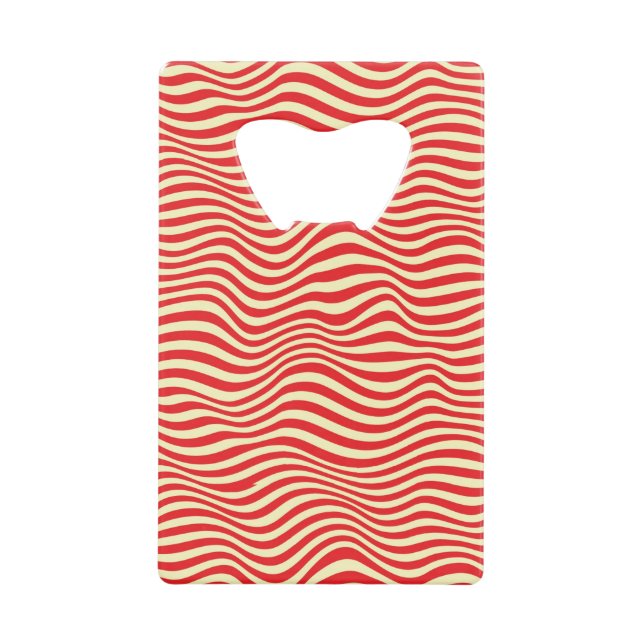 Striped background wallet bottle opener (Front)