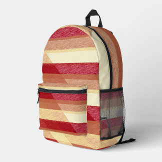 Striped Backpack With Autumn Colours Earth Tones